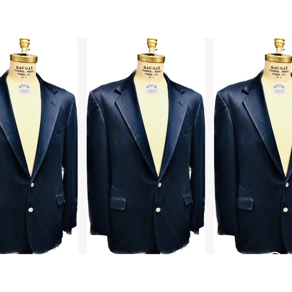 NORM THOMPSON | 46L XL | Navy Sport Coat Men’s Blazer - 36R Pant Suit Set Avail - Picture 2 of 12